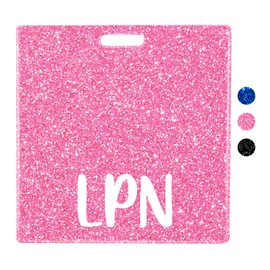 Plifal LPN Badge Buddy Card Nurse Nursing Accessories Glitter Horizontal Badge Identification Tags