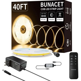 High Quality Led Strip Monochrome Kit With Rf Remote Dimmer Led Strip KitLamp Power(W): 24, Length: 12M, Color: 3000K, Emitting Color: Warm white