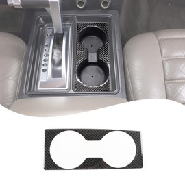 Lcojicep Car Front Seat Central Cup Holder Cup Trim Compatible with Hummer H2 2003-2007 Carbon Fiber Center Console Cup Holder Frame Trim Cover Anti-Scratch Sticker Accessories