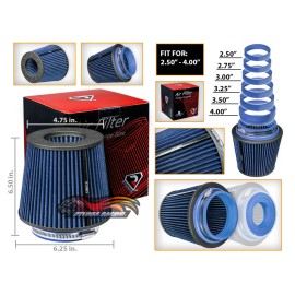 Rtunes Racing Cold Air Intake Filter Universal BLUE For C15/C20//C30/P
