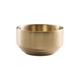 Stainless Steel Paper Clip Holder Organizer for Desk - Gold Round Office Supplies Accessories with Non-Slip Base, Deep Capacity for Binder Clips & Bobby Pins ﻿