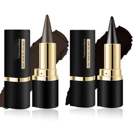 2 Pieces Gray & Black Eyeliner Cream - Smoky Eyeshadow Pencil Set, Highly Pigmented Long Lasting Smudge-proof Shimmer Cream Eyeshadow Pen for Women (#03+04)