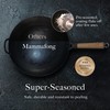 Mammafong Traditional Hand Hammered Pre-seasoned Round Bottom Carbon Steel Wok