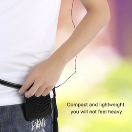 Portable Voice Amplifier, Waist-Band PA System with A Headset Microphone Voice Booster Amp for Teacher Travel (Black-US Plug)