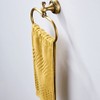 Hopbucan Oval Towel Ring Antique Brass Exquisite Pattern Carving Hanger