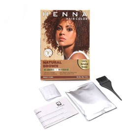 HENNA HAIR COLOR 30 Minute Enriched with Herbs Semi Permanent Powder - Harsh Chemical Free for Men and Women (Natural Brown Hair Dye)