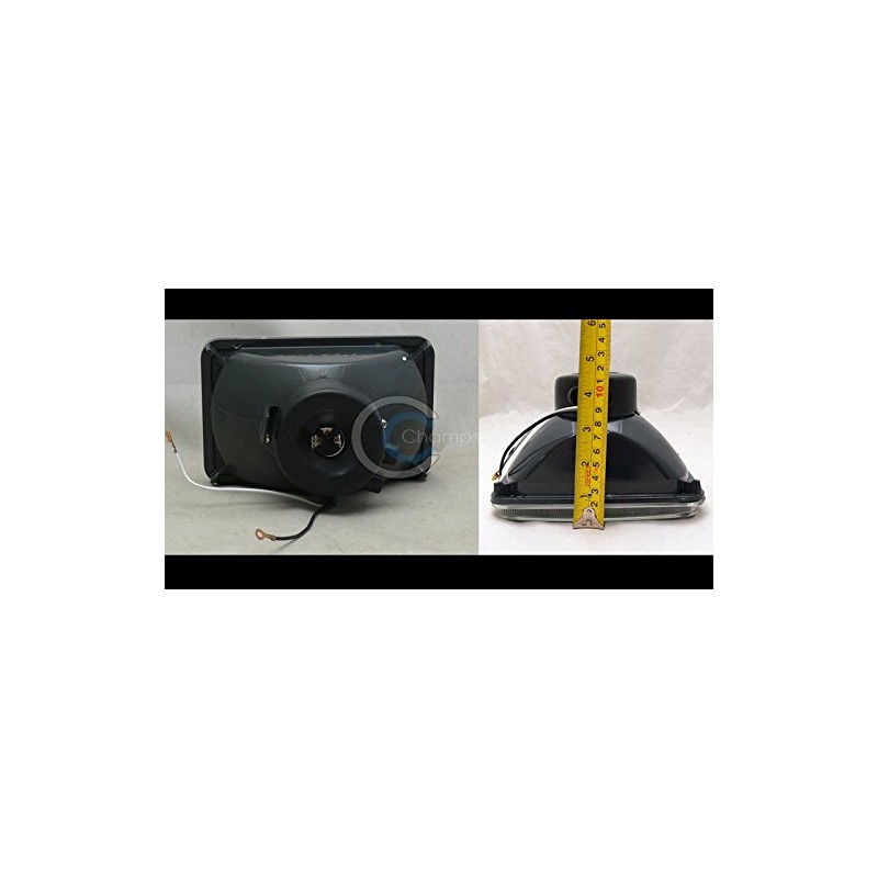 2 Pairs Universal 4"X6" Diamond Chrome Sealed Beam Projector Head