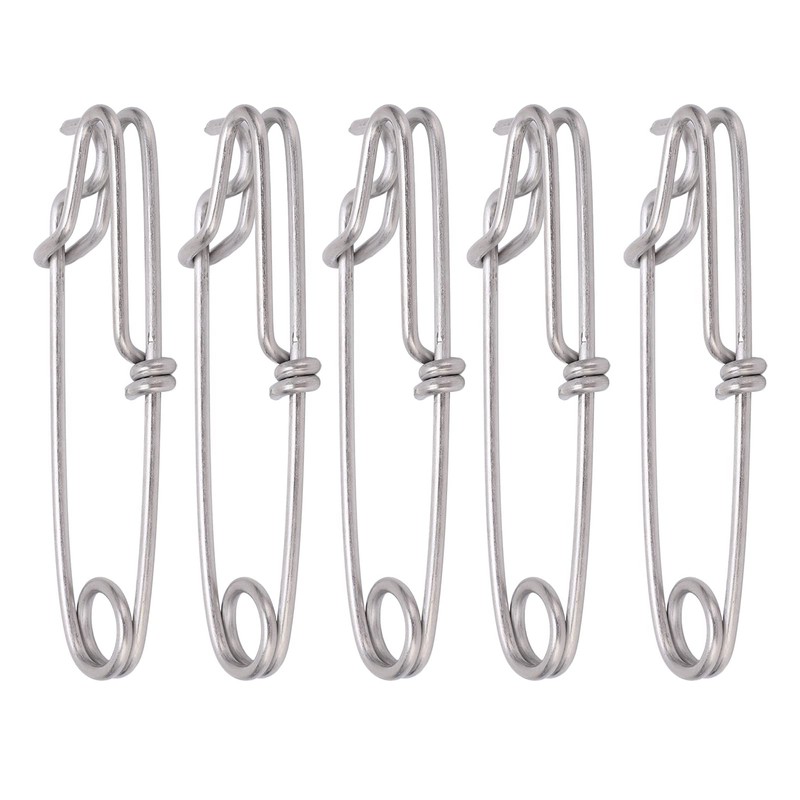 Closed Eye Fishing Clips Snap, Long Line Clips Snap Polished