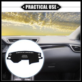 Hihaha Car Dashboard Cover Mat Compatible for Subaru Legacy 2015-2019, Protective Polyester Black Blue Center Console Interior Trim Dash Board Mat Durable Material