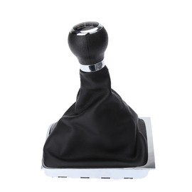 6 Speed Shift Gear Knob Boot Gaiter Frame for VW Passat B6 Black