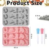 2 Pack Cowboy Chocolate Molds Silicone with Dropper,Western Theme Candy