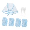 Healvian 1set Hair Highlighting Kit Crochet Hook Dyeing Caps for