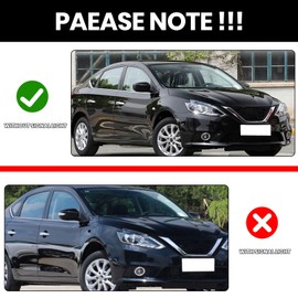 MOFOAP Replacement Right Passenger Side Mirror Cover Caps for Nissan Sentra 2013 2014 2015 2016 2017 2018 2019 Mirror Cap Without Light (Black)