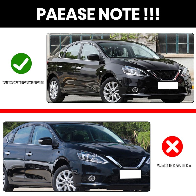 MOFOAP Replacement Right Passenger Side Mirror Cover Caps for Nissan