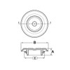 1 1/4" 1.25 inch Black Rubber Plug for Flush Mount