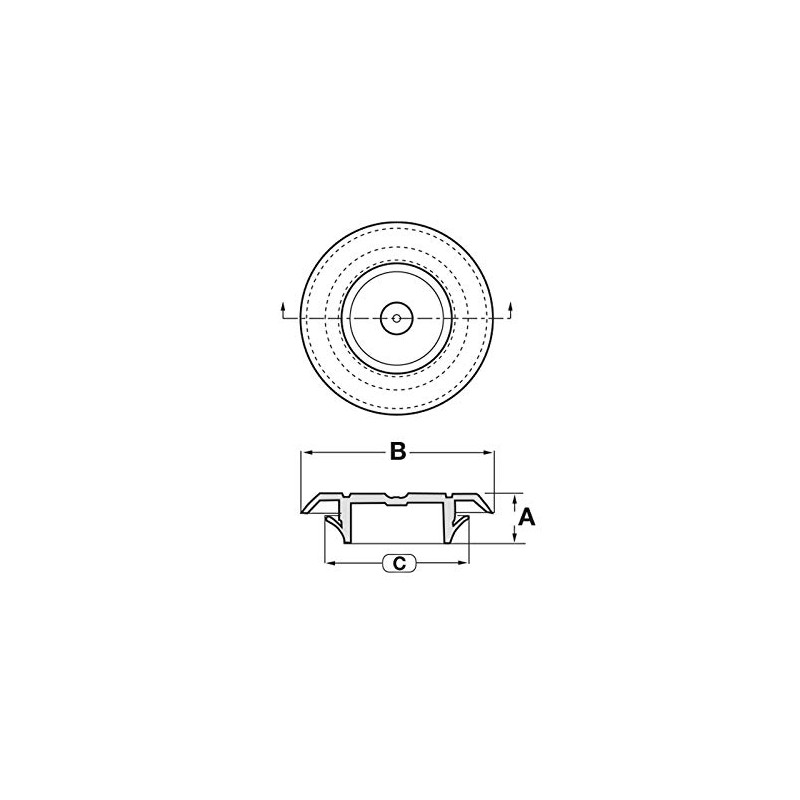 1 1/4" 1.25 inch Black Rubber Plug for Flush Mount