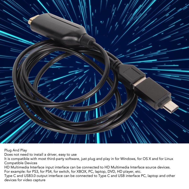 Video Capture Card Cable HD 1080P 60fps HD Multimedia Interface