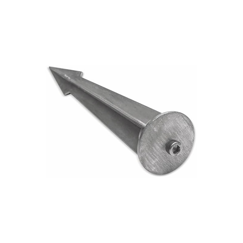 Ground Spike Cast Aluminium Natural 160 mm with M5 Screw