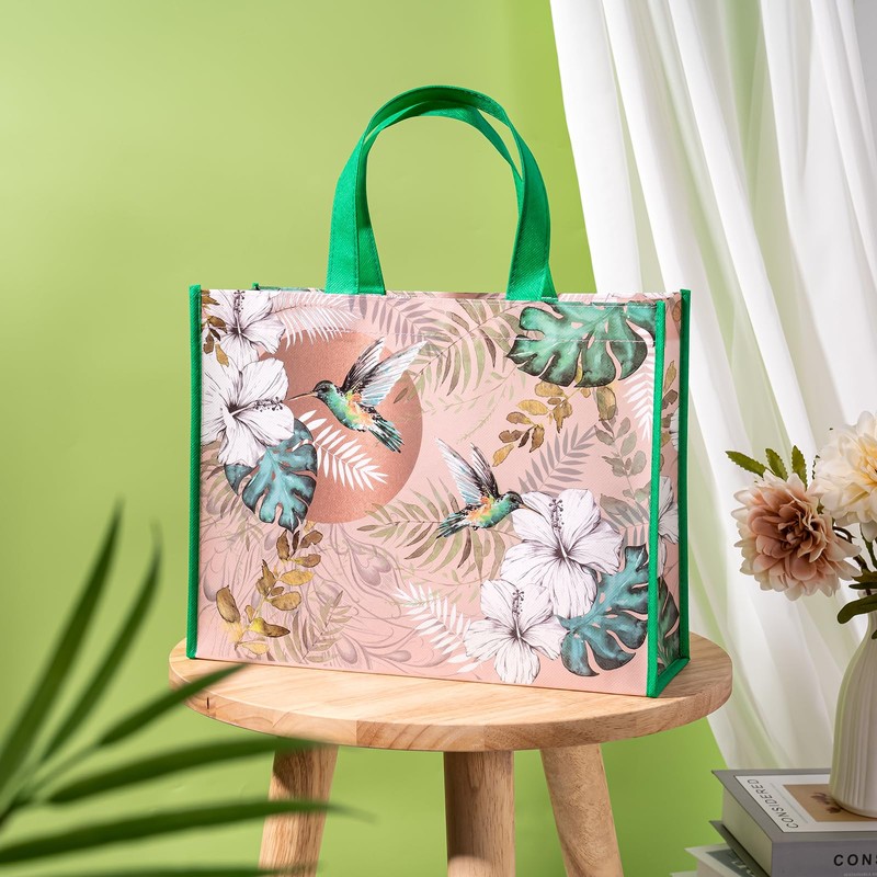 WRAPAHOLIC Large Reusable Gift Bag with Handles - 10 x