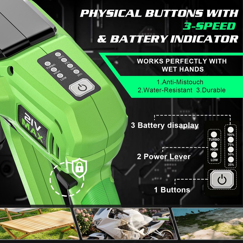Cordless Portable Washer for Car,Brushless Battery Operated Handheld Washer