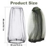 2 PCS Mosquito Head Net Mesh with Drawstring,Mosquito Net Hat