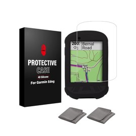 CNCLOL Schutzhülle für Garmin Edge 530/830 Schutzfolie Garmin Edge GPS Bike Computer，Panzerglas für Garmin Edge 530/830 Schutzfolie（schwarz/rot/orange/himmelblau）