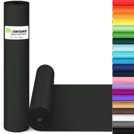 Black Wrapping Paper, Christmas Construction Paper Roll 17.5"x456", Bulletin Board Poster Craft Kraft Paper, Bouquet Flower Wedding Birthday Father’s Day Gift Wrap, Solid Color Art Drawing Paper