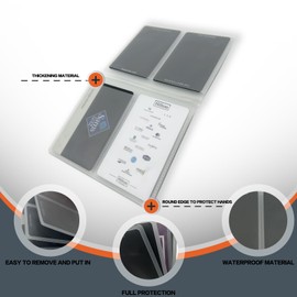 DEEZOMO Set of 2 Plastic Wallet Insert for Credit Card Checkbook, Men Wallets Trifold Vinyl Credit Card Sleeves Holder