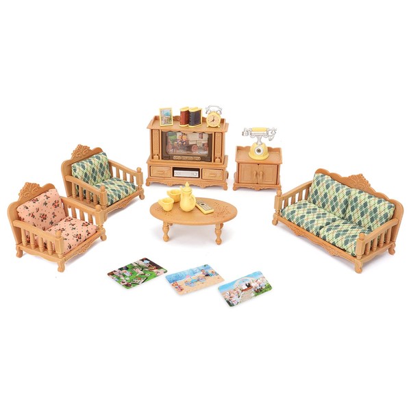 Dollhouse Furniture Set for Kids Toys Miniature Doll house Accessories Pretend Play Toys for Boys Girls & Toddlers Age 3+ With living room, sofa, TV...