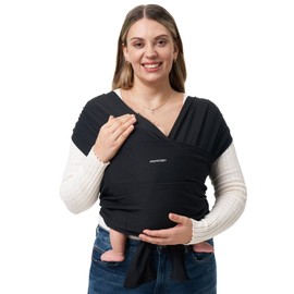 Momcozy Baby Sling for Newborns & Parents, Easy Binding Technology, Breathable Baby Carrier up to 9 kg, Versatile Sling for Newborns and Infants, Black