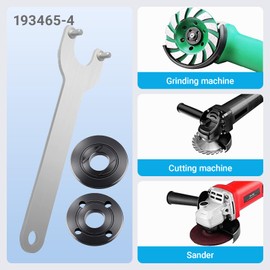 3-Pack Angle Grinder Flange Nut & Wrench Set – for 4.5”, 5”, 7” 5/8”-11 Thread, Compatible with Dewalt, Milwaukee, Makita, Bosch, Black & Decker, R-yobi – Replaces 193465-4, 224399-1, 224568-4