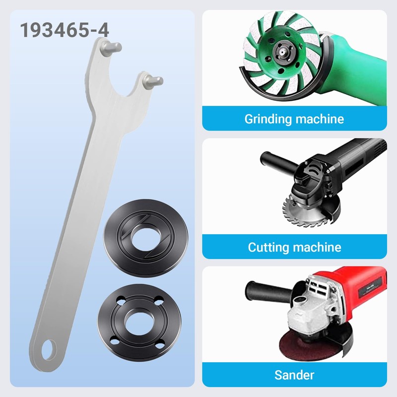 3-Pack Angle Grinder Flange Nut & Wrench Set – for