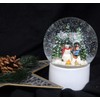 Minium Collection 20140 Snow Globe Snowman with Child on Sledge