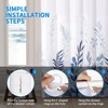 REZAYMRS Cornflower Shower Curtain with 12 Hooks, 72''x72'' Waterproof Polyester
