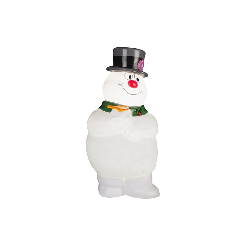 Gemmy Lighted Blow Mold Outdoor Decor Frosty w/Scarf 24" WB,