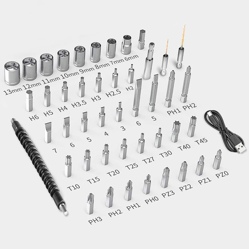 RealWork Electric Screwdriver, 4V Cordless screwdriver with rechargeable 1500mah Li-ion