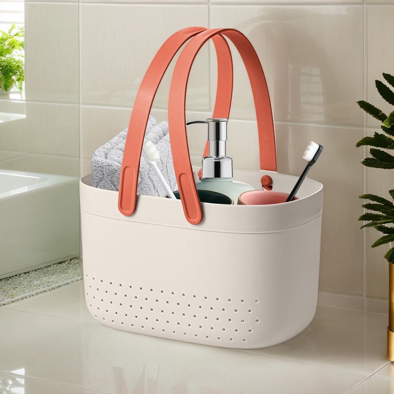 Bathroom Toiletry Basket,Drainage Box for Shower - Draining Organizer for