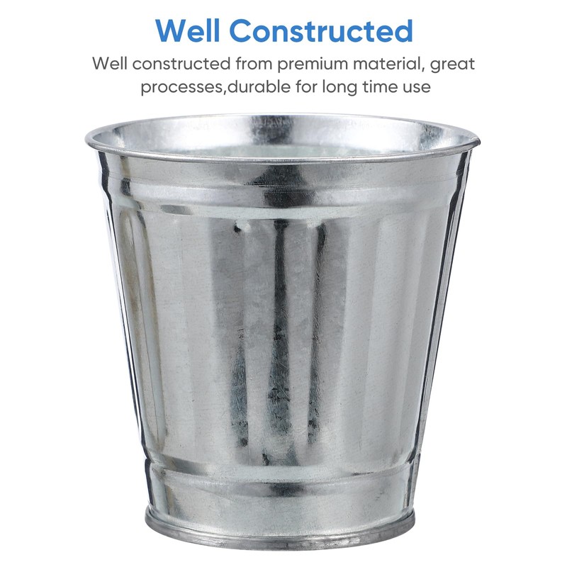 Toddmomy Mini Metal Bin with Lid, Small Metal Trash Can,