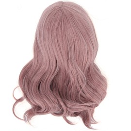 Long Wig with Bangs Fashionable Natural Wig Fake Hair Wig for Party Cosplay Light Purple