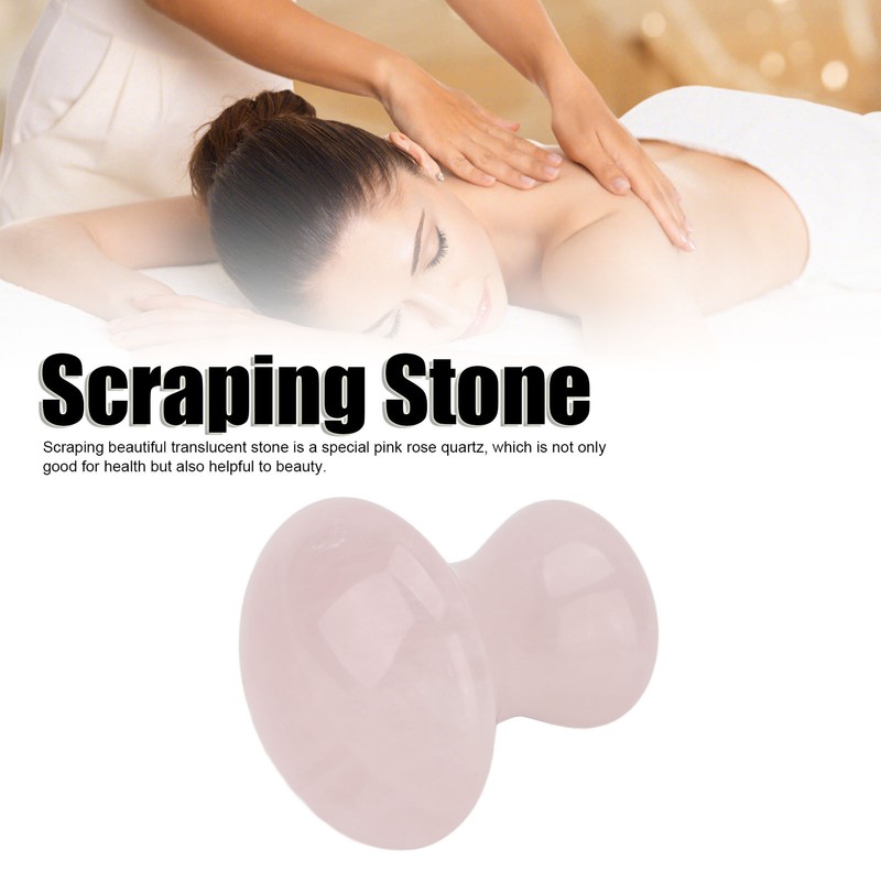 Scraping Stone Tool Mushroom Shape Pink Rose Quartz Gua Sha