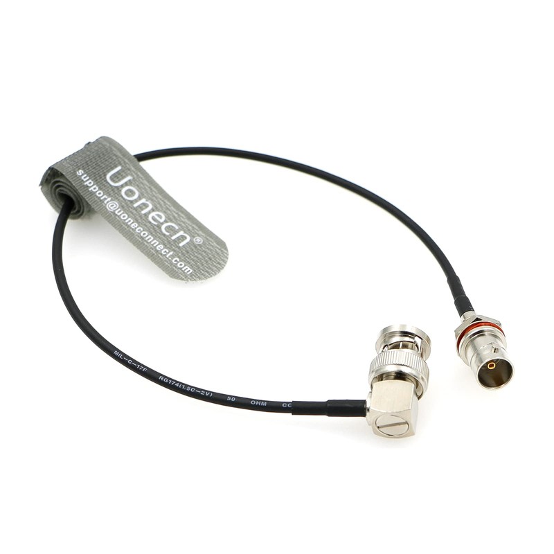 BNC Female Straight to BNC Male Right Angle SDI Cable