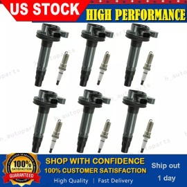 new 6PCS Ignition Coil & Spark Plug Kit For 2011-2014 Ford F-150 3.7L V6 UF553 UF595