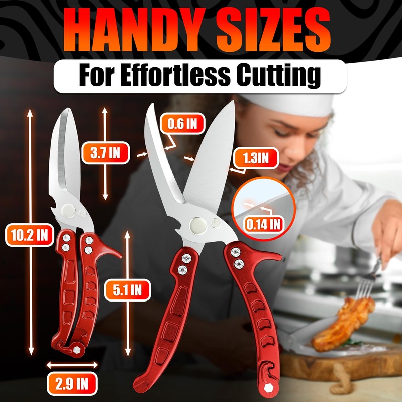4-in-1 Kitchen Shears Heavy Duty – Sharp Seafood, Turkey Shears