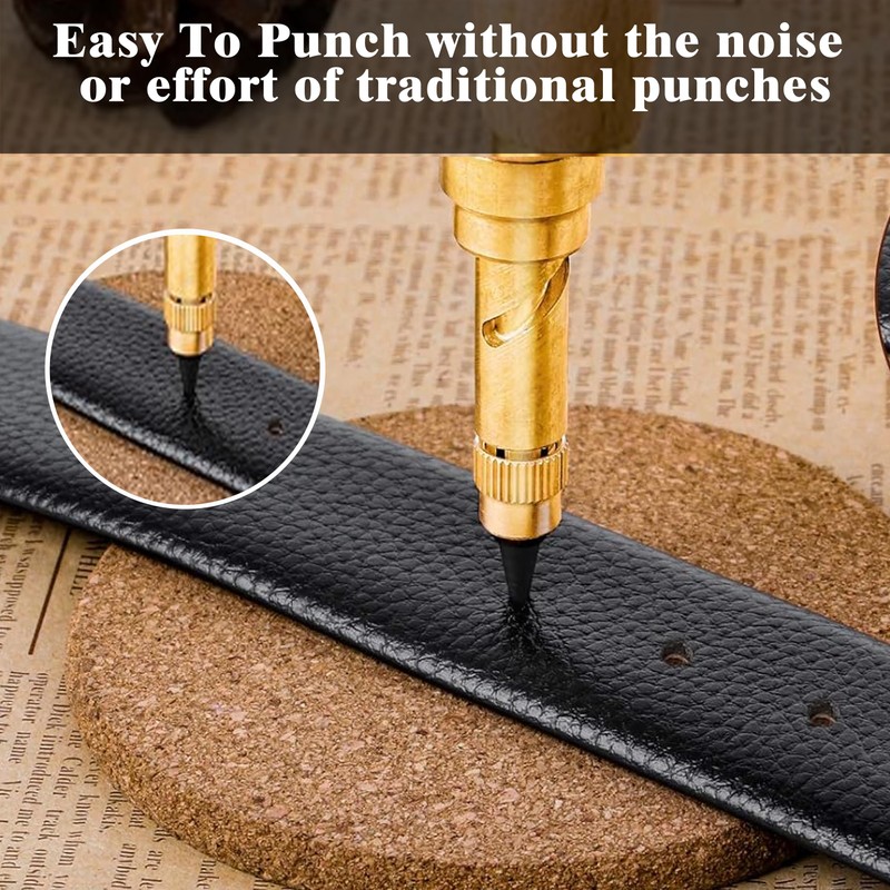 Wjelet Adjustable Screw Hole Punch, Precision Leather Screw Punch Tool