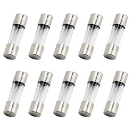 SIXQJZML 10 Pack F20AL Fast-Blow Fuse 20A 20amp 125V Glass Fuses 0.2 x 0.78 inch / 5 x 20 mm (125Volt F20A)