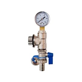 PSW TRADE SUPPLIERS LTD Pressure Gauge Set with Drain Valves for Manifold 1''