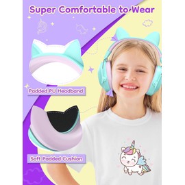 Dr.meter Ear Muffs for Noise Reduction: 32SNR Noise Cancelling Headphones for Kids Toddlers, Kids Ear Protection for Austism Sensory Fireworks Concerts Focus Cute Xmas Gifts for Girls