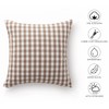 GAMUSI Set of 2 Check Gingham Cushion Covers 45x45 Decorative