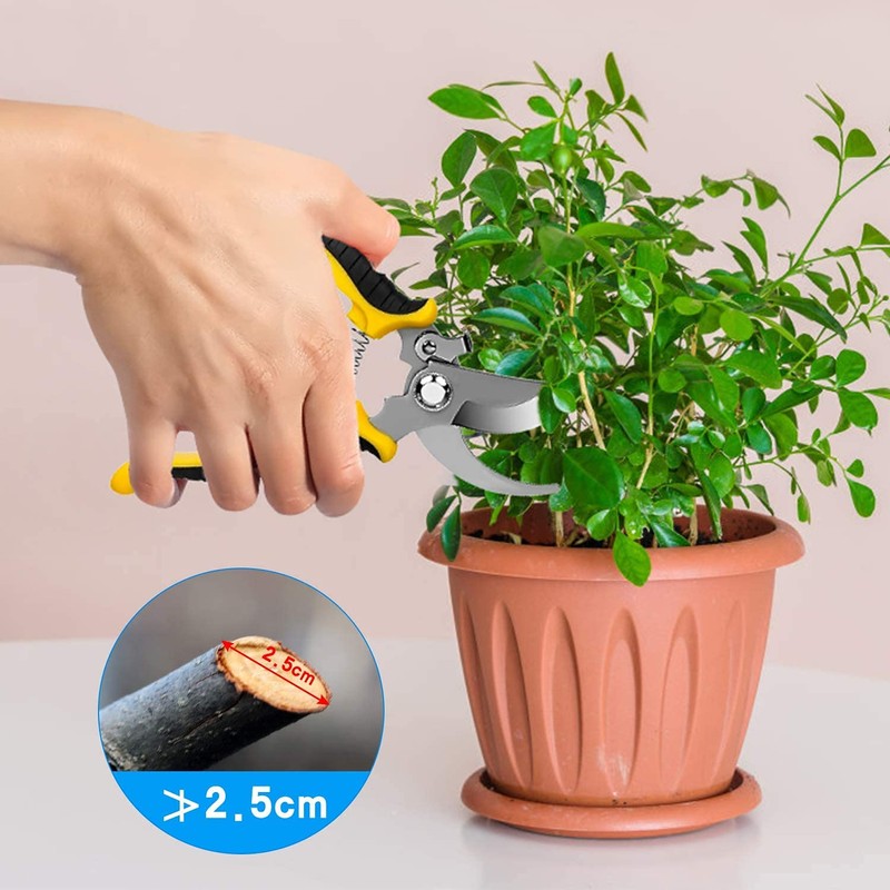 Pruning Shears Garden Scissors Patch Ergonomic Grip Lightweight Hand Garden