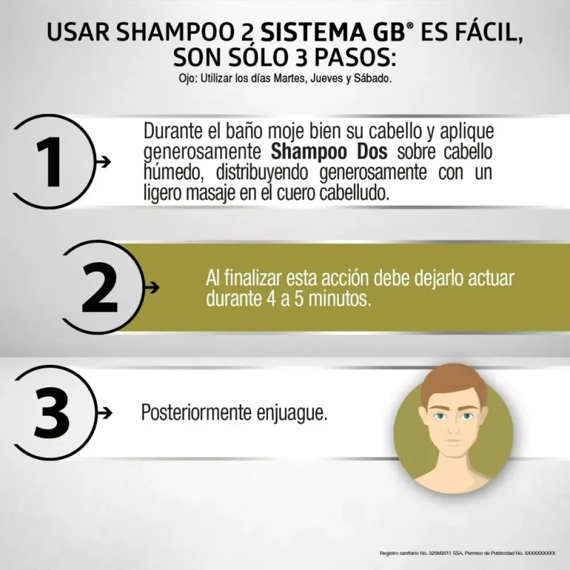 Sistema Gb Shampoo 2 Piritiona De Zinc Y Climbazol Hombre